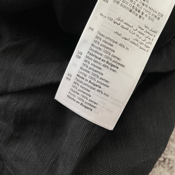 Like new ✨ Sandro Ronald Shirred Ring Mini Dress in black linen fully lined - Picture 3 of 9